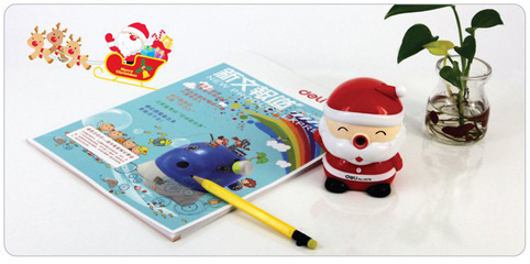 【得力0678 圣誕老人手搖削筆器 卷筆刀 削筆機(jī) 轉(zhuǎn)筆刀 筆刨】價(jià)格,廠家,圖片,削筆器/削筆刀,上海荊陽文教用品-