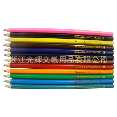 【供應(yīng)水溶彩色鉛筆,木制鉛筆,水溶彩鉛,彩色鉛筆,鉛筆廠】價(jià)格,廠家,圖片,鉛筆,浙江光輝文教用品-